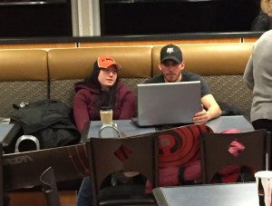 Yes, this is what two people decided to do on a busy, busy ferry. Lets put our hands together for their humanity