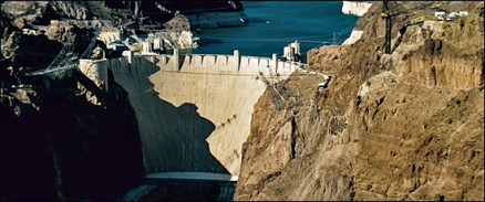 The Hoover Dam. Completed in 1935. 