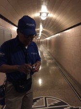 Our guide at the Hoover Dam just before he nominated The-Youngest to be his assistant guide. Seems guides like to borrow The-Youngest for some reason. We need to start charging
