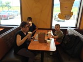 Or eat at a Dunkin Donuts, you just never know who'll check you out